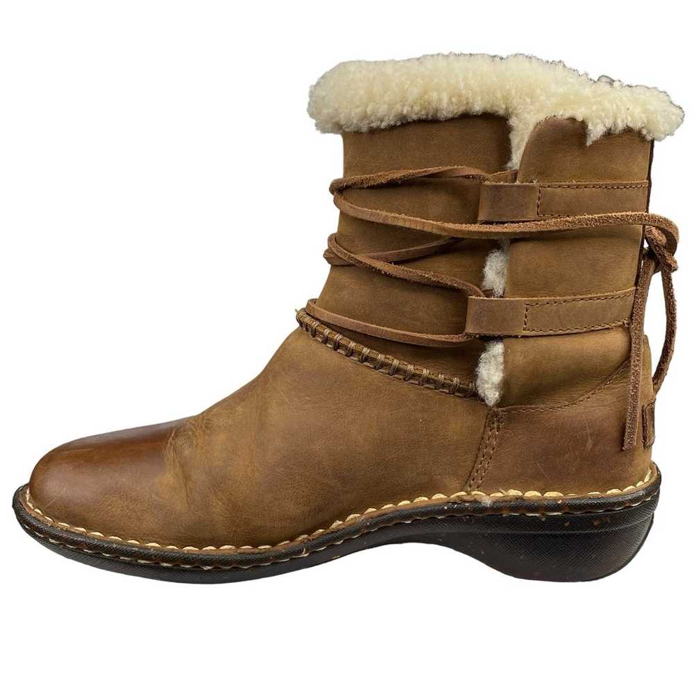 UGG Women's Caspia Brown Leather Pull On Winter B… - image 2