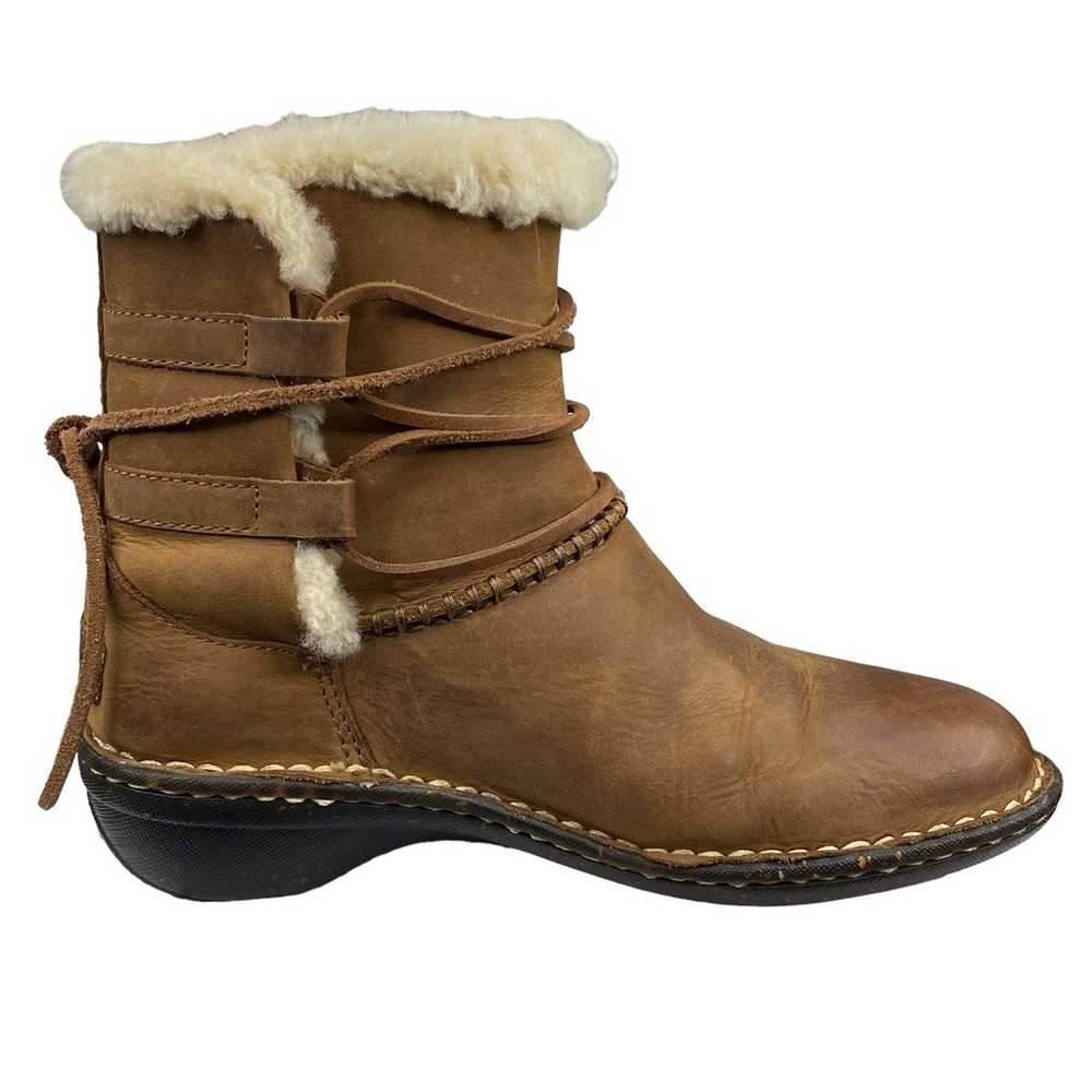 UGG Women's Caspia Brown Leather Pull On Winter B… - image 4