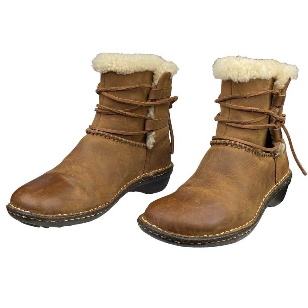 UGG Women's Caspia Brown Leather Pull On Winter B… - image 6