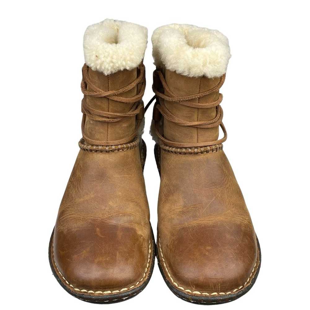 UGG Women's Caspia Brown Leather Pull On Winter B… - image 7