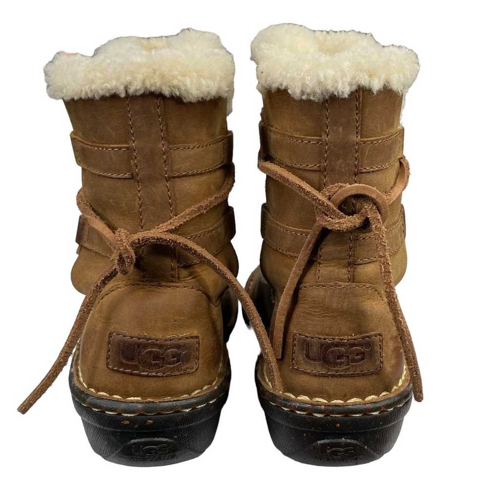 UGG Women's Caspia Brown Leather Pull On Winter B… - image 8