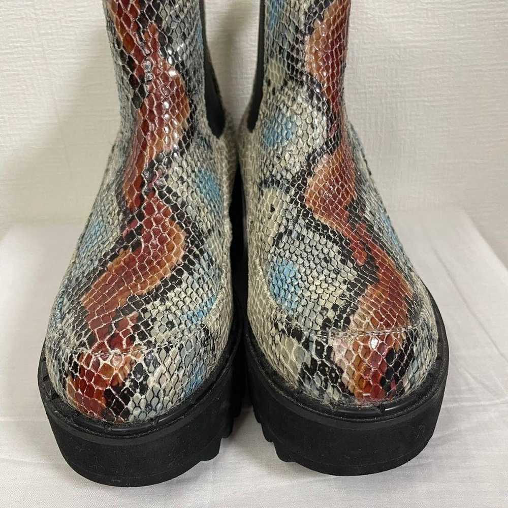 YOSUKE Thick-soled Side Gore Boots - Snake Emboss… - image 3