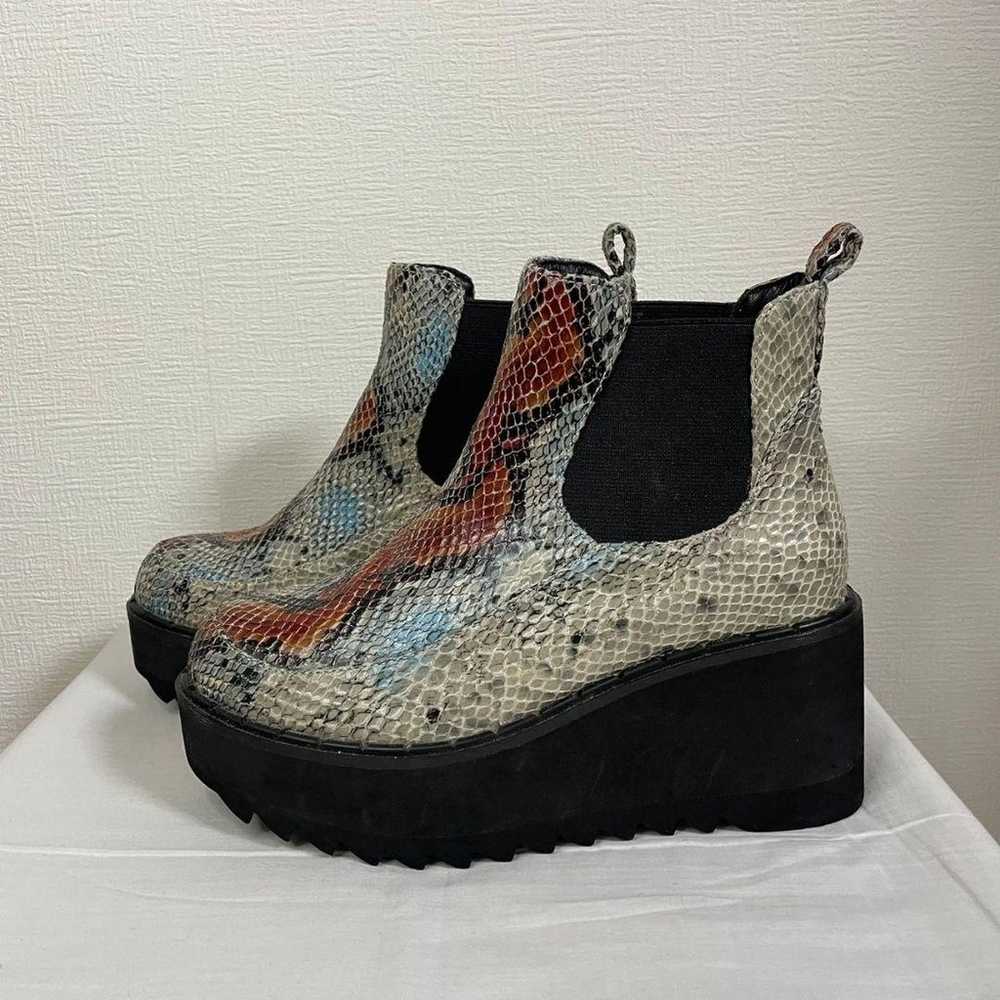 YOSUKE Thick-soled Side Gore Boots - Snake Emboss… - image 5