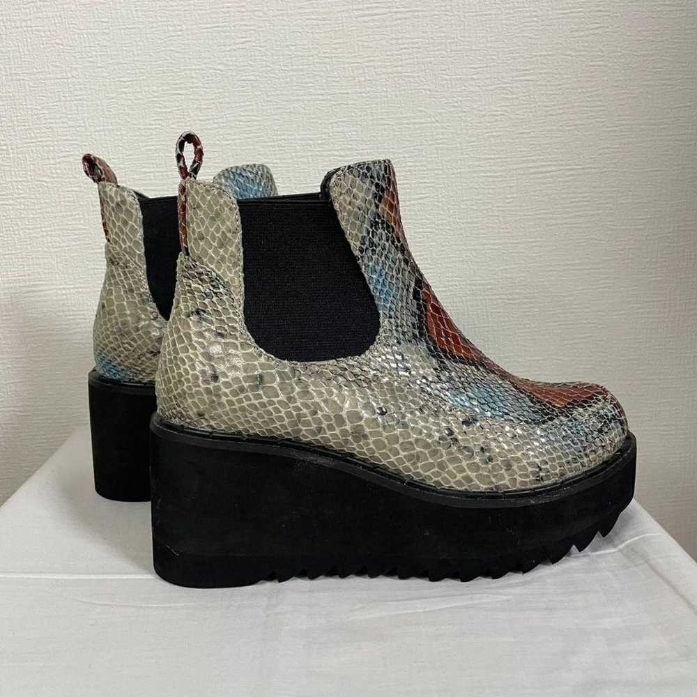 YOSUKE Thick-soled Side Gore Boots - Snake Emboss… - image 6