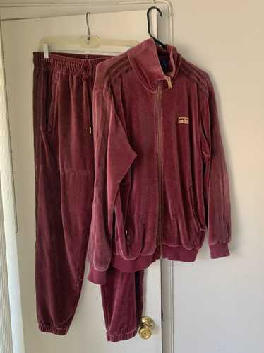 Adidas × Vintage Velour Three Stripe Track Suit