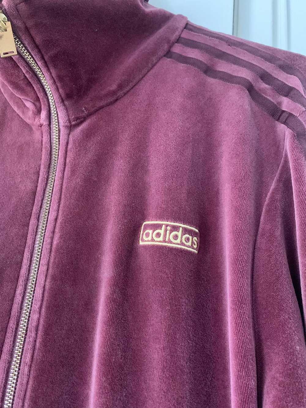 Adidas × Vintage Velour Three Stripe Track Suit - image 3