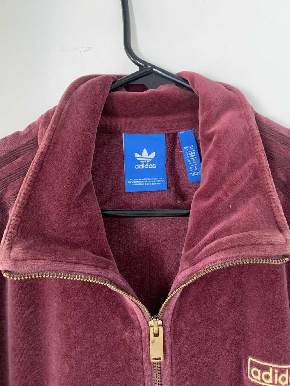 Adidas × Vintage Velour Three Stripe Track Suit - image 6