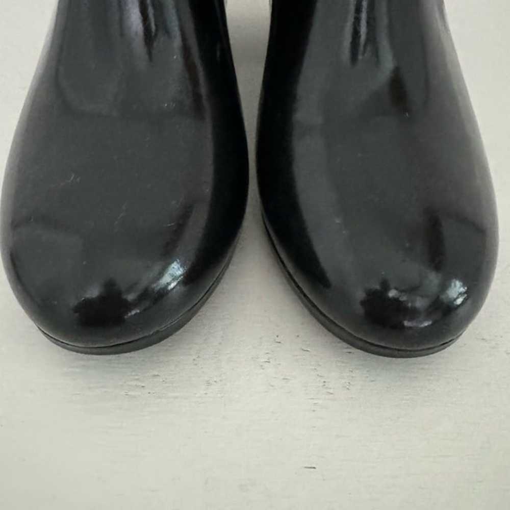 Hunter Refined Mid Heel Gloss Boots Black Waterpr… - image 2