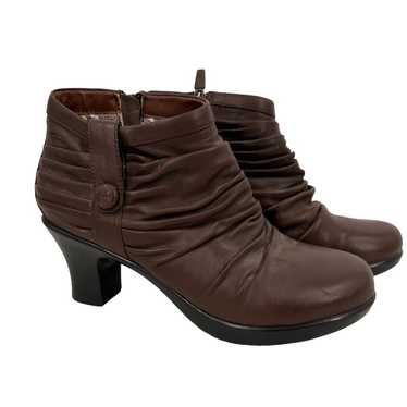 Dansko Brown Buffy Leather Ankle Boots Size 37 / 7 - image 1