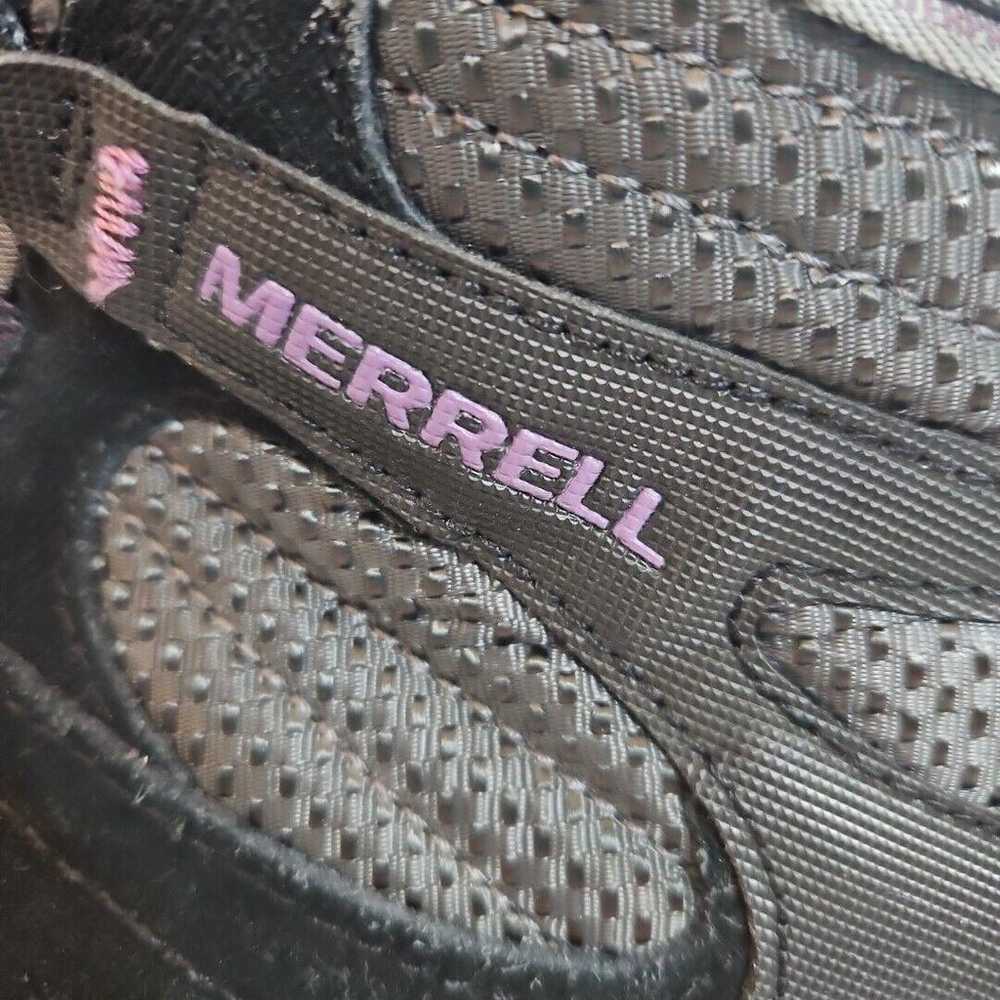 MERRELL Damson Black Leather Waterproof Fleece In… - image 8