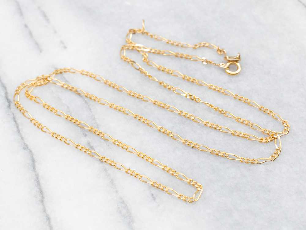 Yellow Gold Figaro Chain - image 1