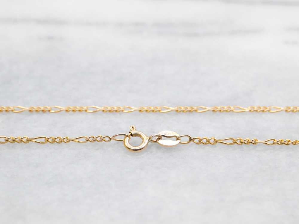 Yellow Gold Figaro Chain - image 2