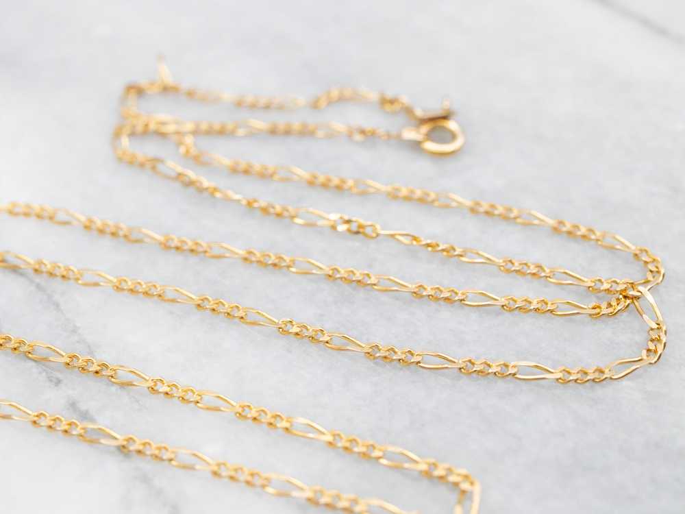 Yellow Gold Figaro Chain - image 3