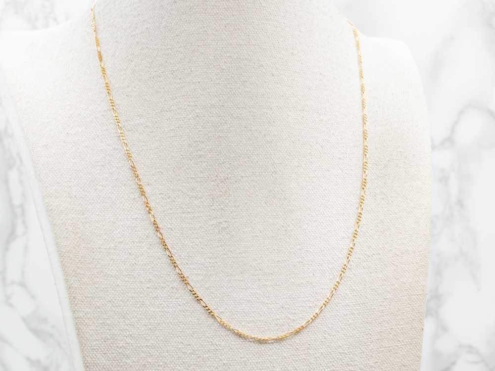 Yellow Gold Figaro Chain - image 4