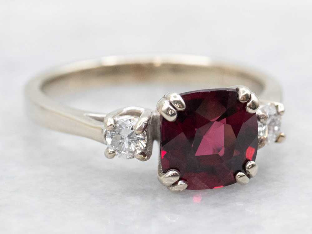 Garnet and Diamond Ring - image 1