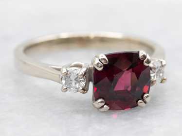 Garnet and Diamond Ring - image 1