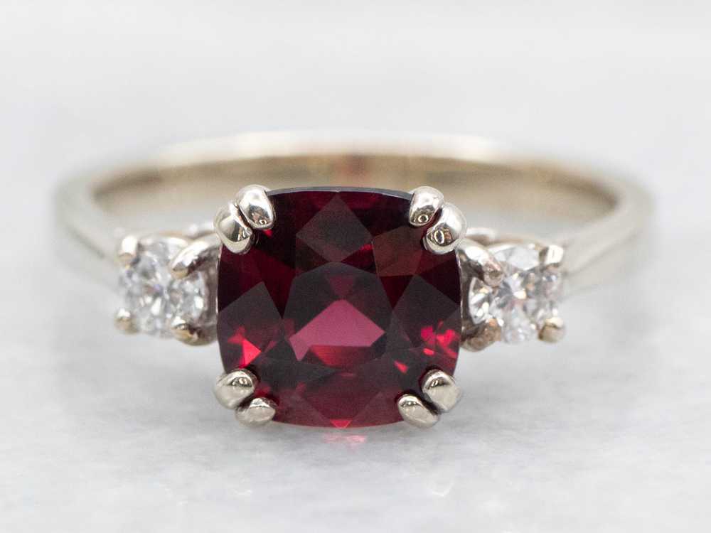 Garnet and Diamond Ring - image 2