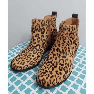 Vionic Clara Genuine Calf Hair Leopard Print Booti