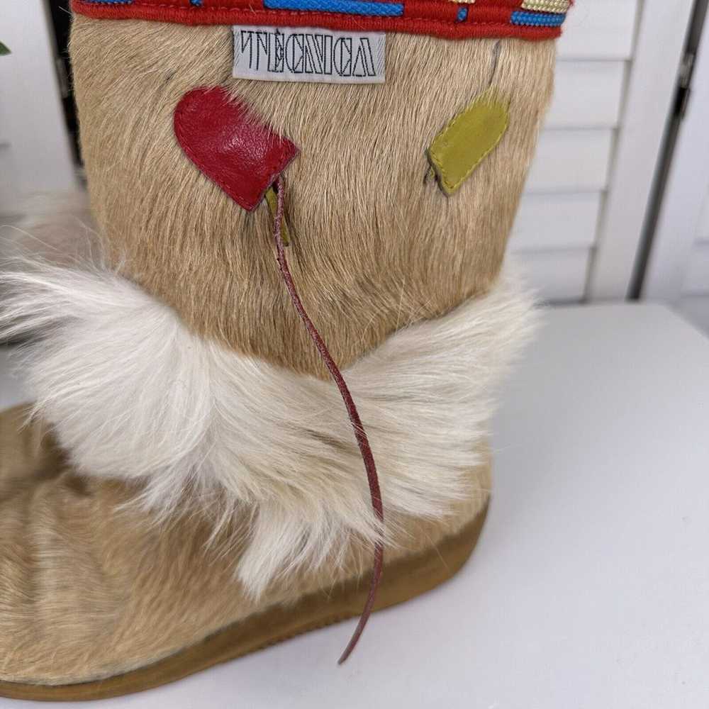 Vintage Tecnica Real Goat Fur Winter Boots Made i… - image 5