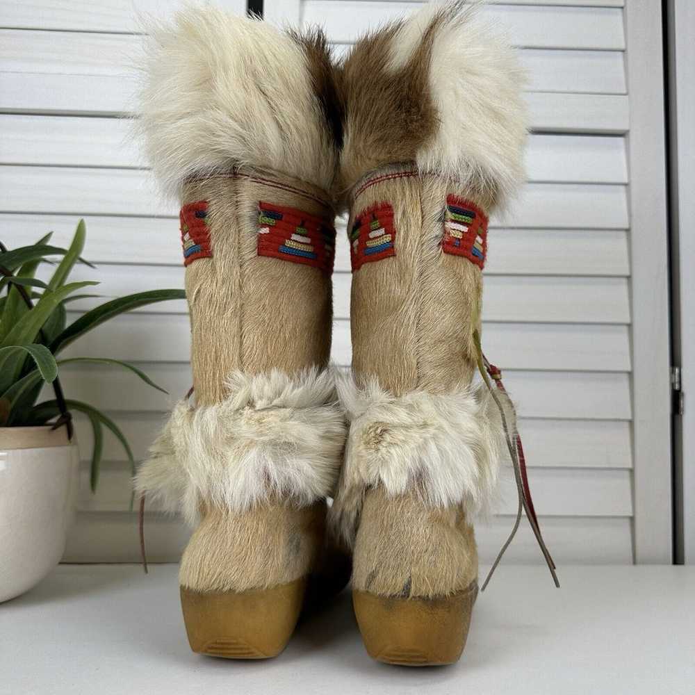 Vintage Tecnica Real Goat Fur Winter Boots Made i… - image 6