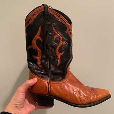 Vintage Dingo Ladies Fire Cowboy Cowgirl Boots 80… - image 1