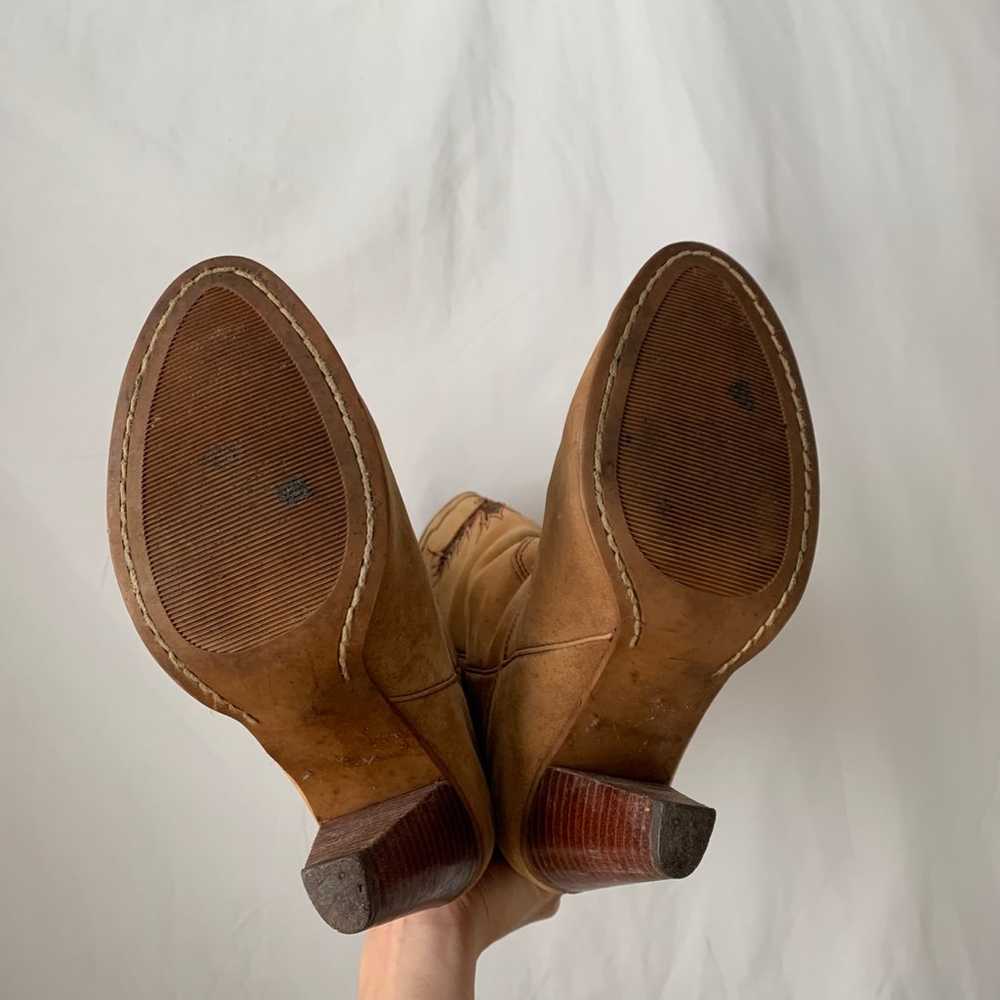 Vintage 1970’s Leather Cowgirl Boots - image 7