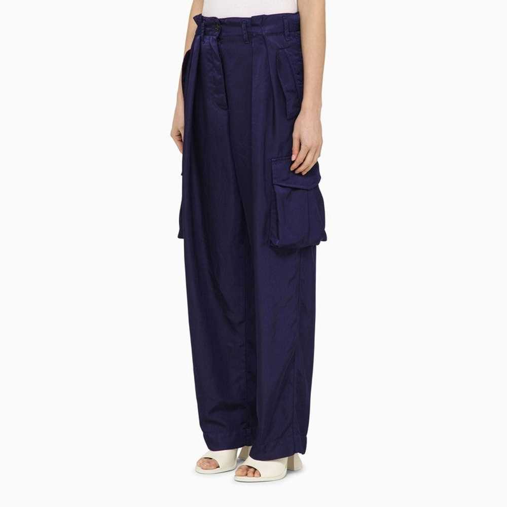 Dries Van Noten Ink Blue Nylon Cargo Trousers Wom… - image 3