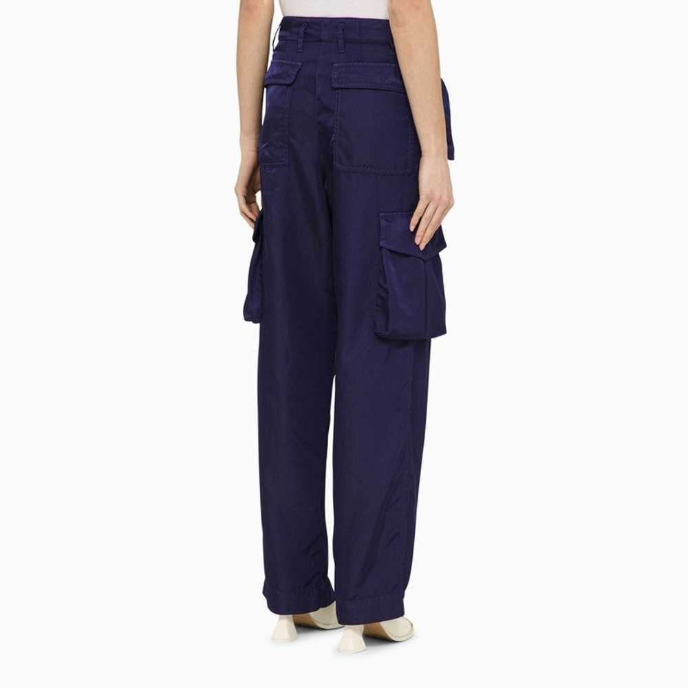 Dries Van Noten Ink Blue Nylon Cargo Trousers Wom… - image 4