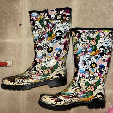 VINTAGE TOKIDOKI RAIN BOOTS SIZE 10 - image 1