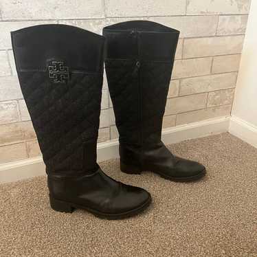 Tory Burch Wool & Leather Tall Boots