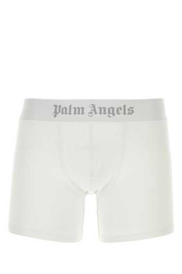 Palm Angels Man White Stretch Cotton Boxer Set