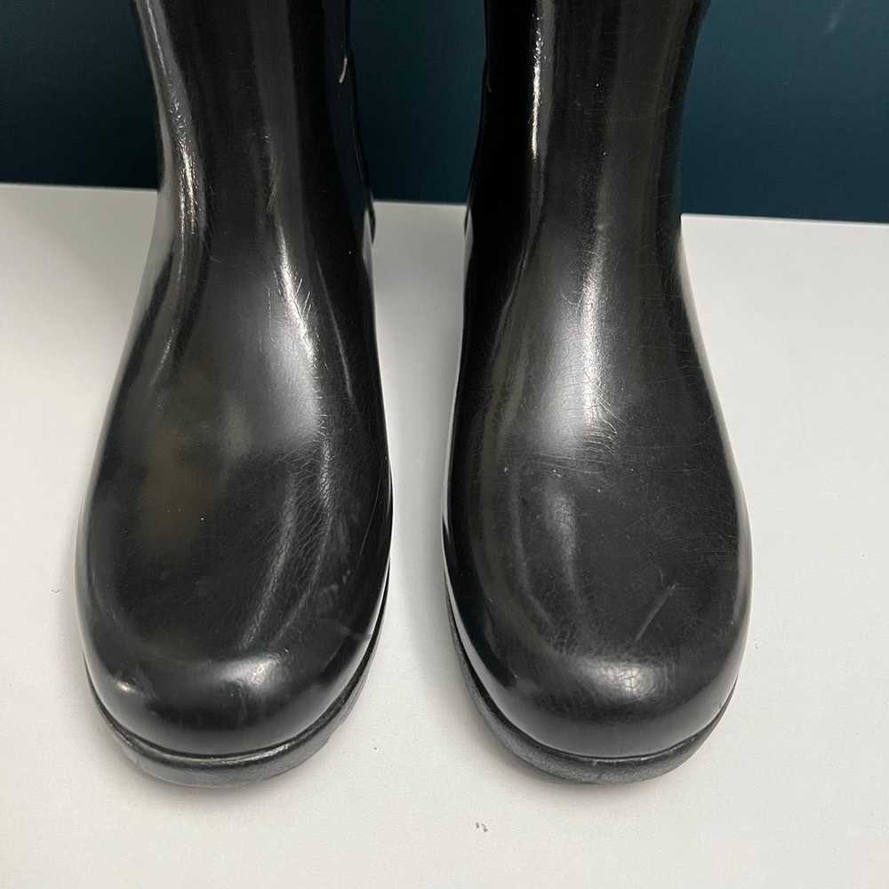 HUNTER Tall High Gloss Black Rain Boots Adjustabl… - image 6