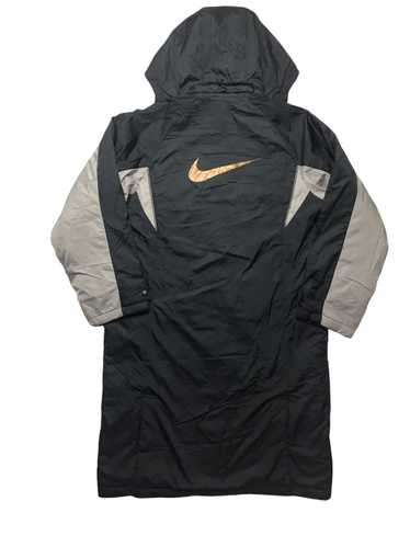 Y2K Nike Gold Swoosh Logo Long Jacket - image 1