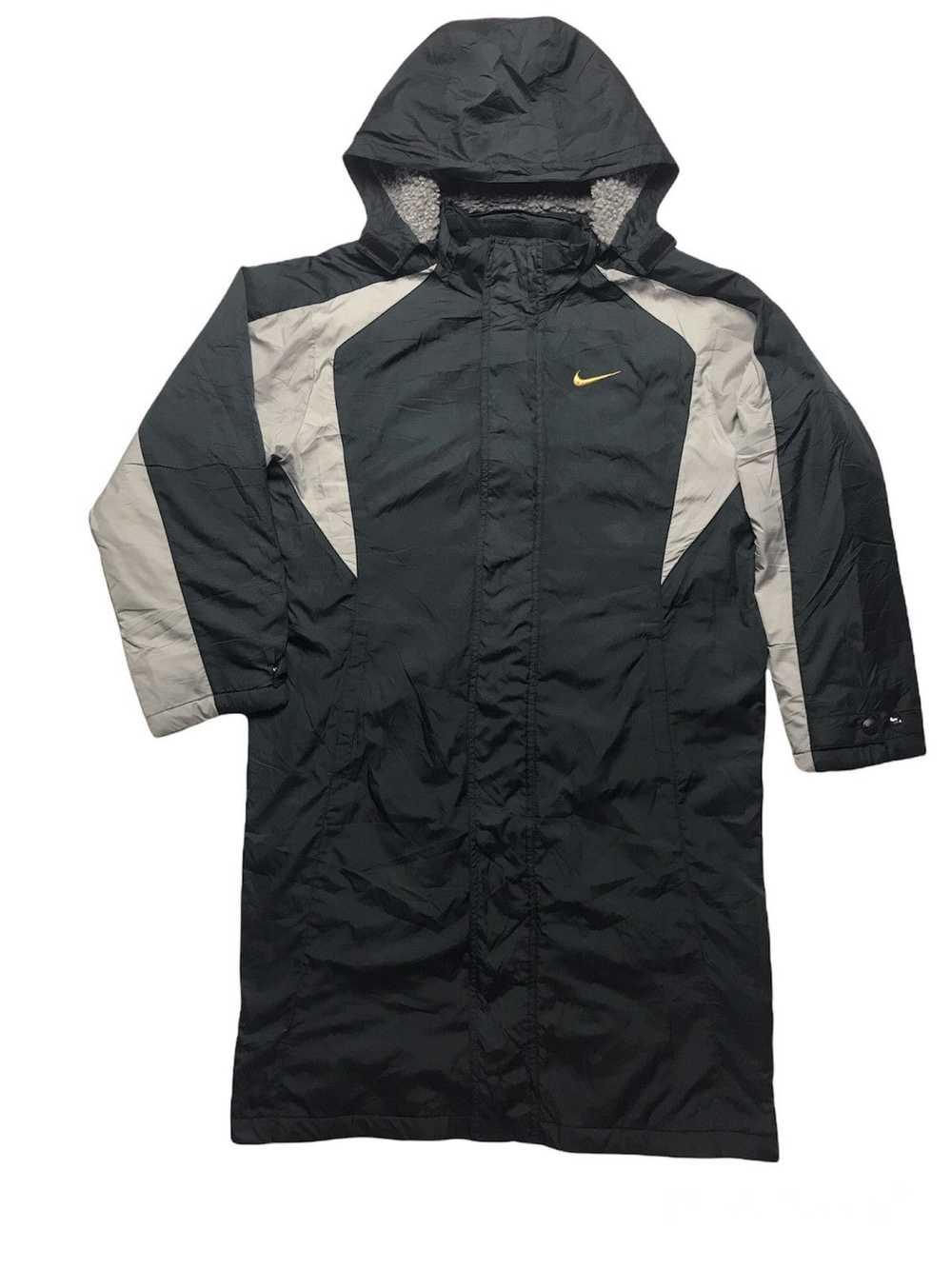 Y2K Nike Gold Swoosh Logo Long Jacket - image 2