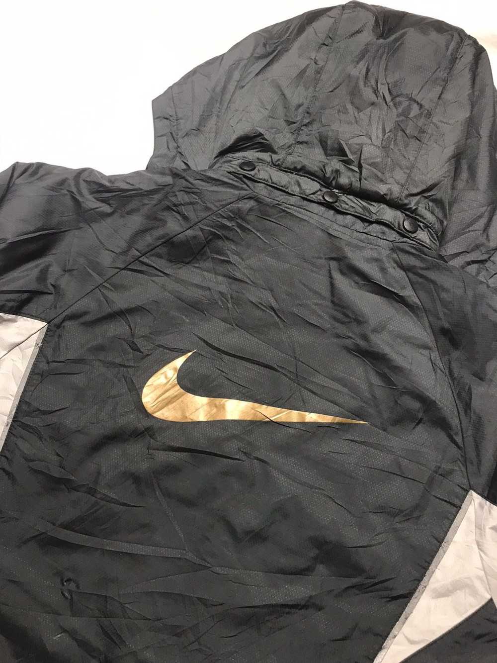 Y2K Nike Gold Swoosh Logo Long Jacket - image 5