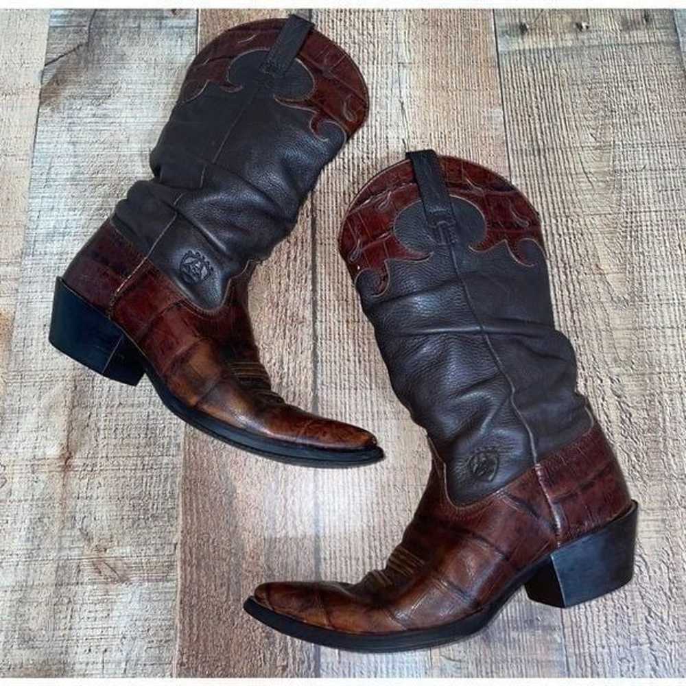 Ariat Women's Ginger Croc Gator Slouchy Cowboy Bo… - image 4