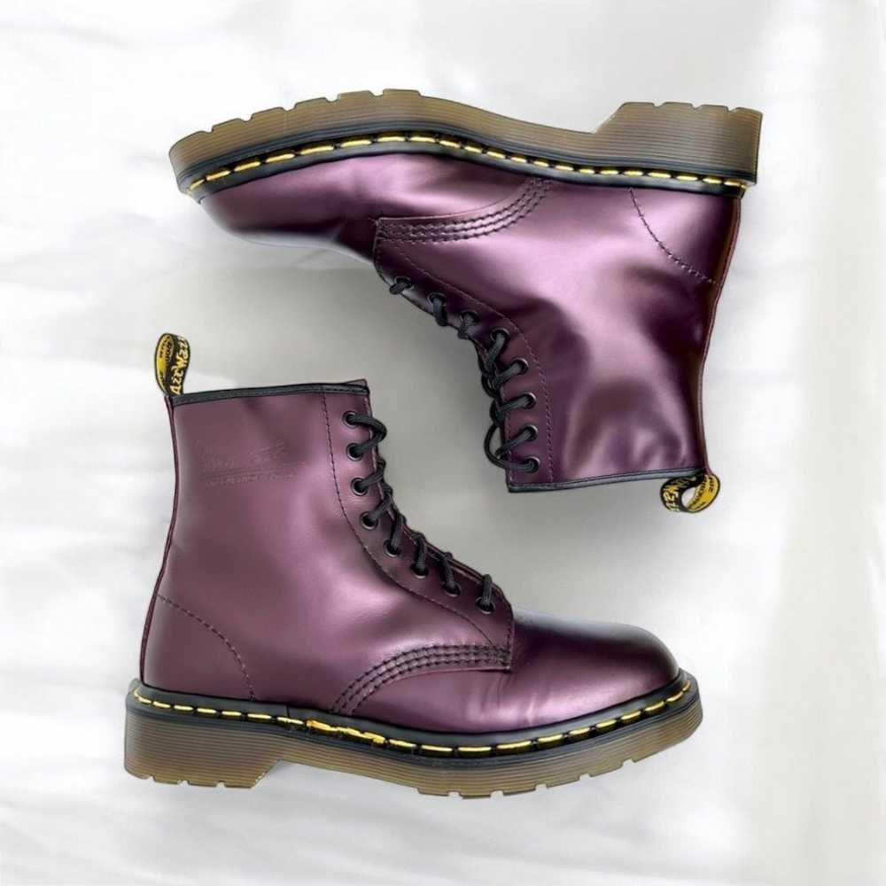 Dr. Martens Vintage UK7 90s 9732 Purple Metallic … - image 2