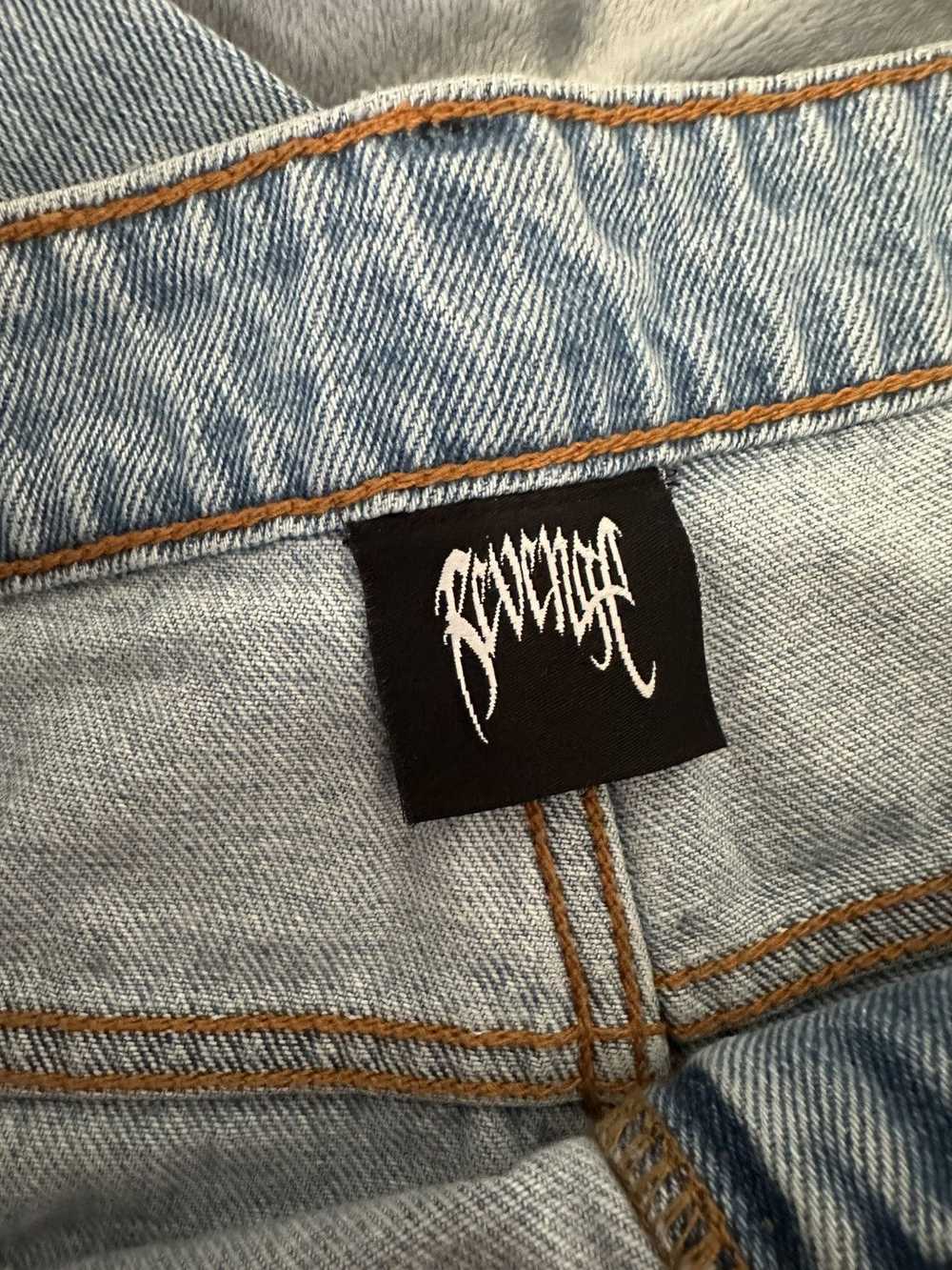 Revenge × Streetwear Revenge Skull Patch Denim - image 3