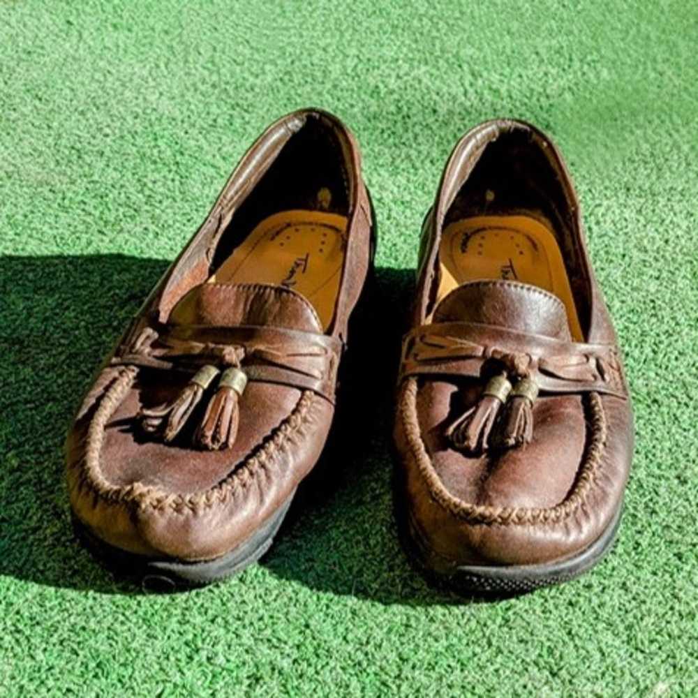 Vintage Thom McAn Womens Brown Leather Loafer Tas… - image 3