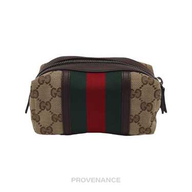 Gucci GG Canvas Web DOPP Kit