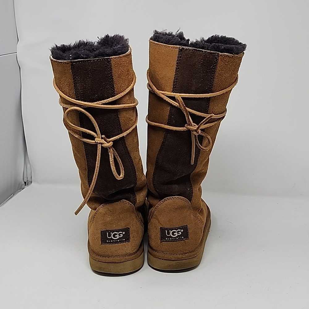 UGG Whitley Brown Suede Shearling Lace Up Women's… - image 4