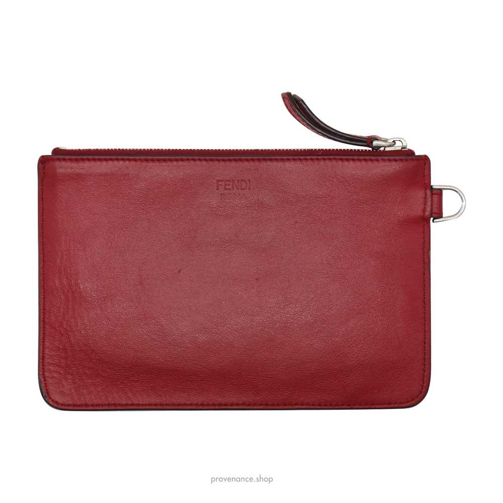 Fendi "YES" Zipped Pouch - Red Leather - image 2