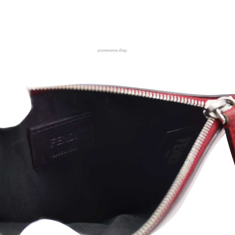 Fendi "YES" Zipped Pouch - Red Leather - image 4