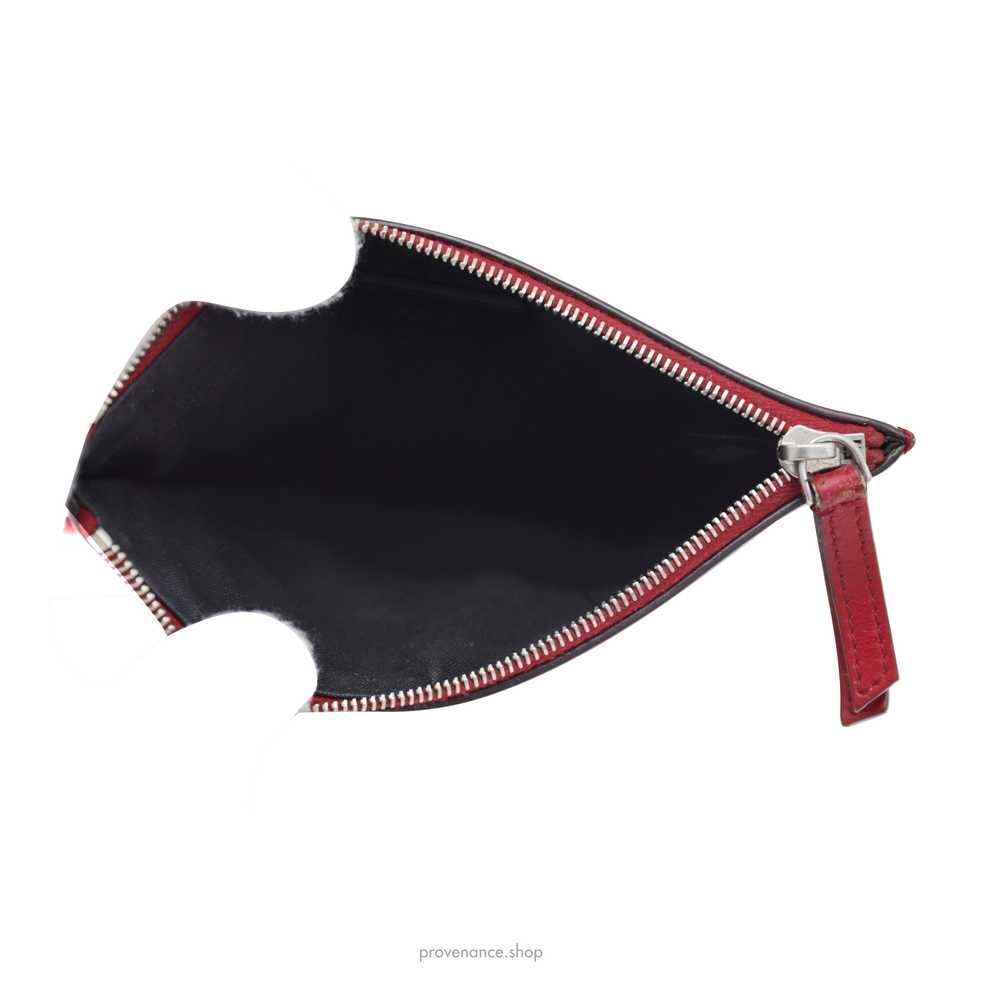 Fendi "YES" Zipped Pouch - Red Leather - image 5