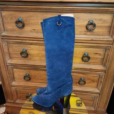 DVF DonRoyal Blue parker boot tall boots Diane Von