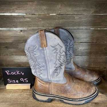 Womens Rocky Ride Branson Brown Leather Western R… - image 1