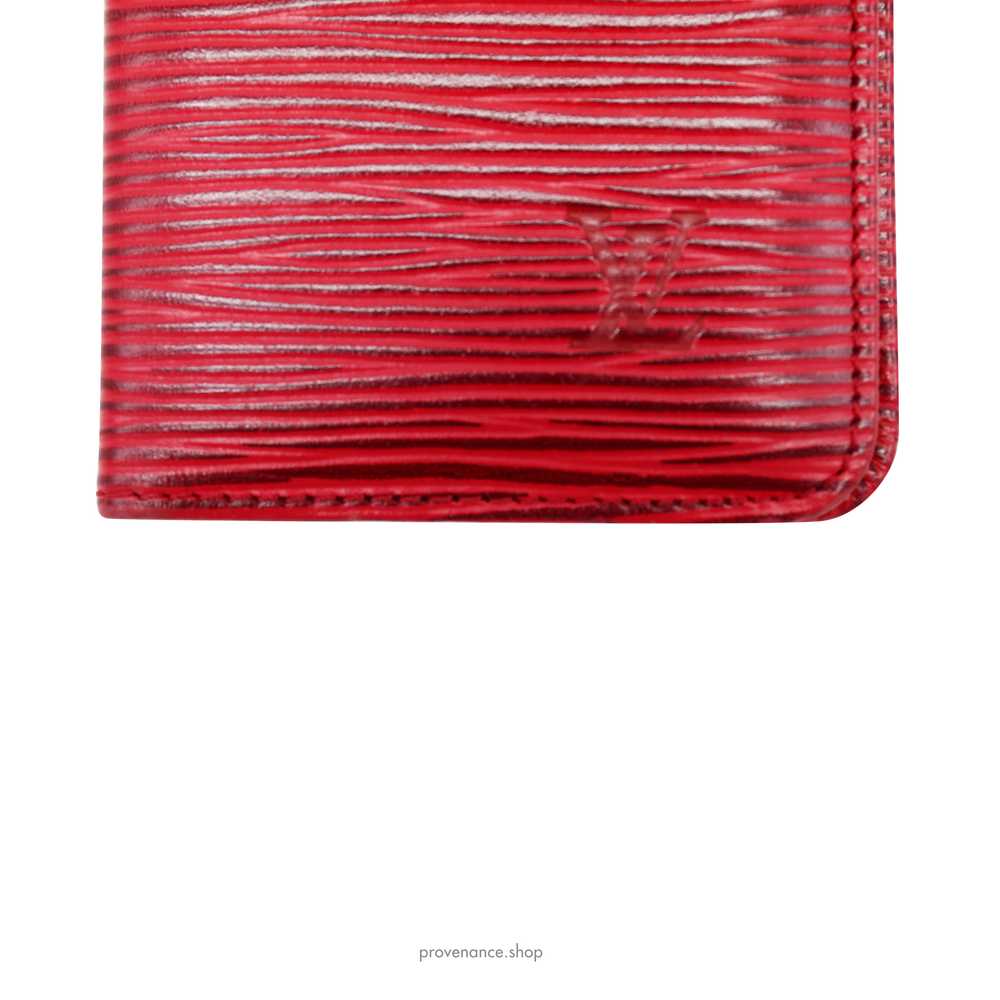 Louis Vuitton Pocket Organizer Wallet - Red Epi L… - image 6