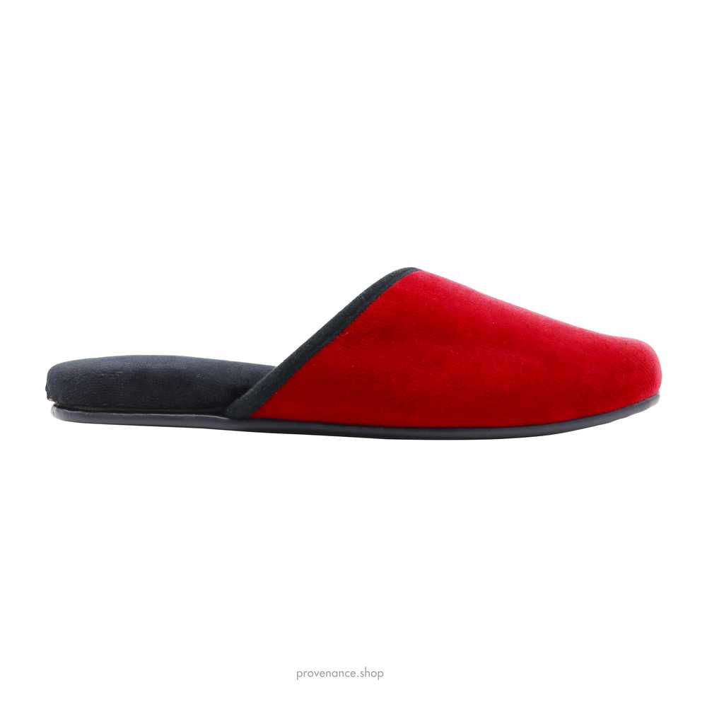 Yves Saint Laurent YSL Velvet Logo Slipper - Red - image 5