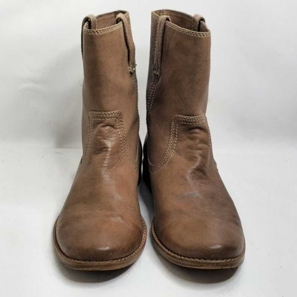 Frye Anna Short Women's Western Leather Tan Pull … - image 3