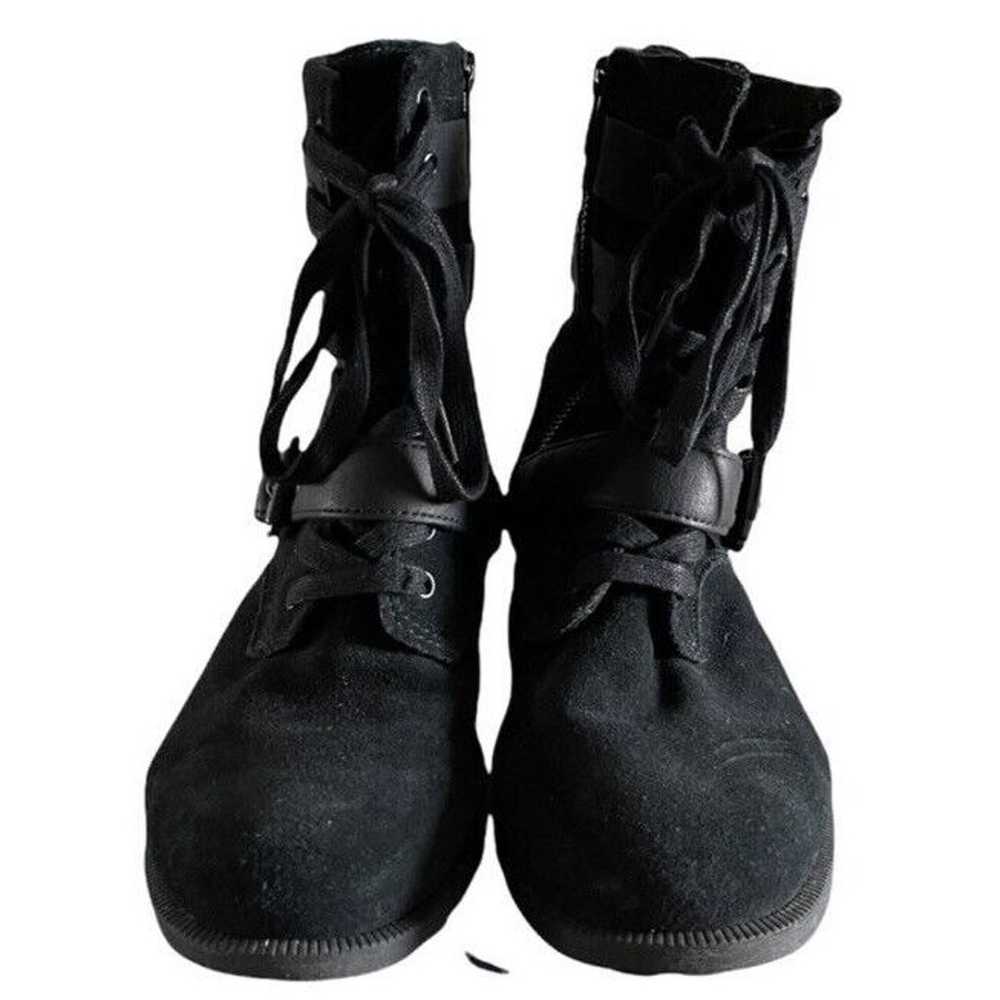 UGG Women's Zia Ankle Moto Leather Black Boots Si… - image 3